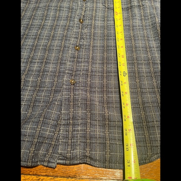 WOOLRICH Men’s Long Sleeve Cotton Shirt   L   Blue Small Plaid - Picture 6 of 7